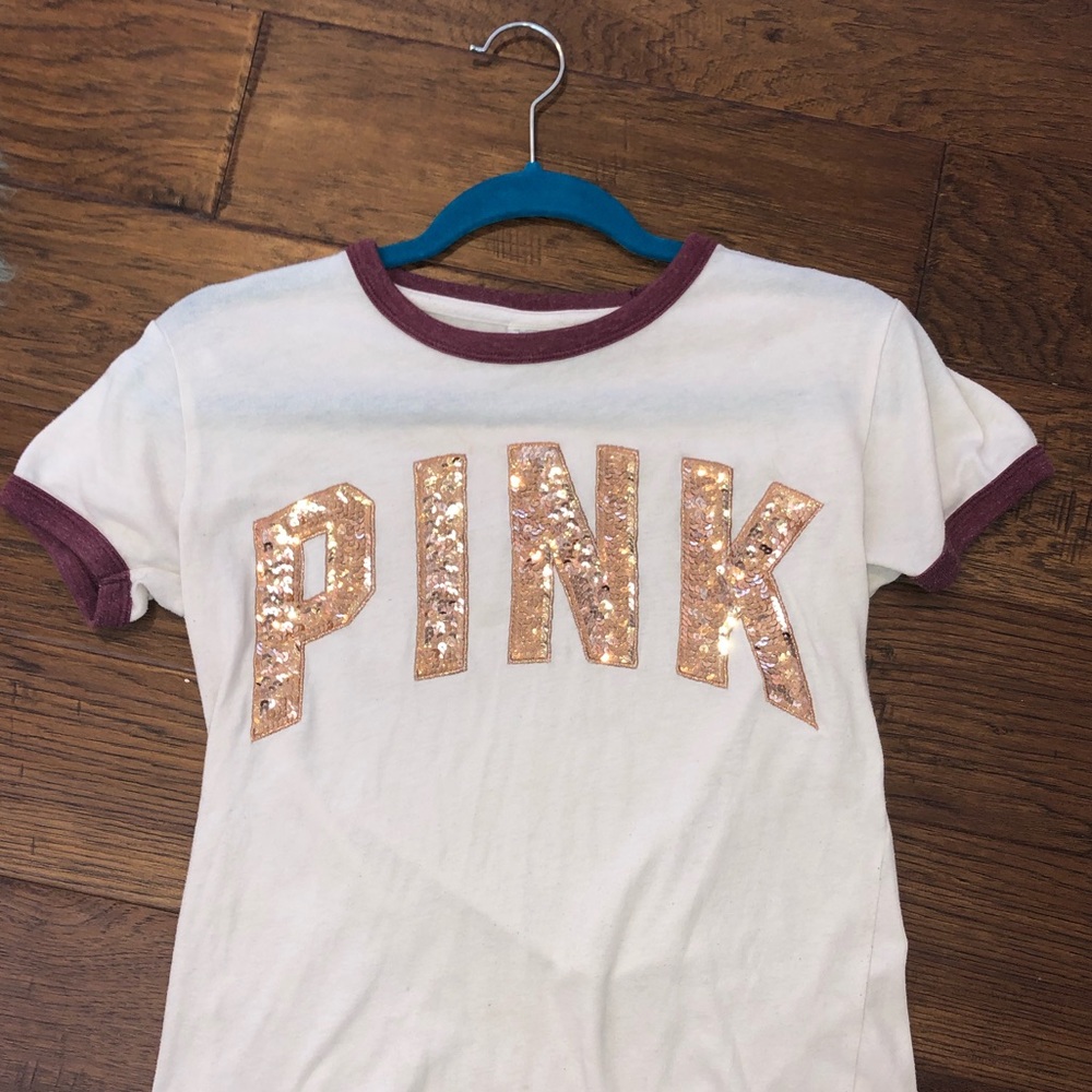Pink brand tee shirt, loose fitting